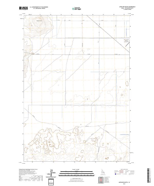 Antelope Butte topographic map thumbnail