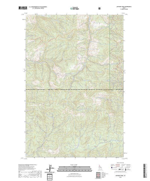Anthony Peak topographic map thumbnail