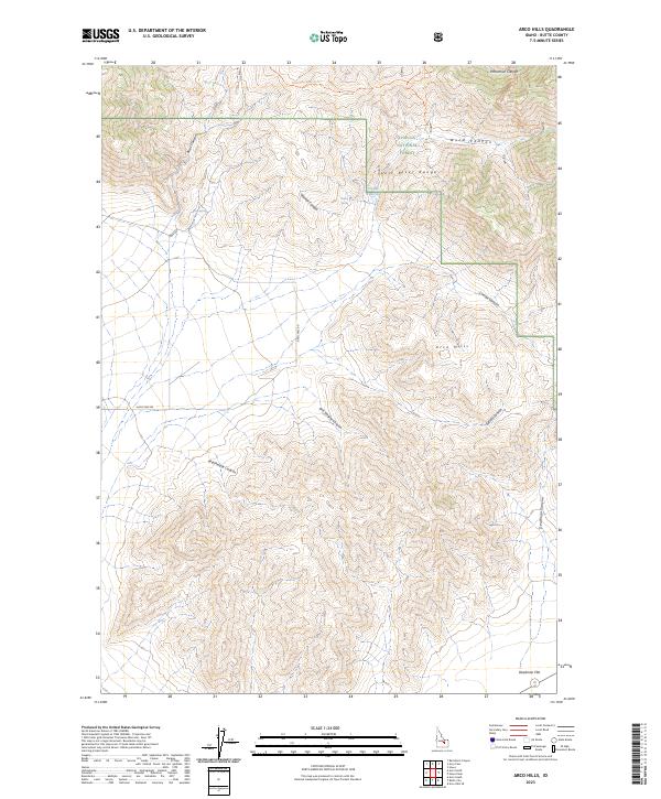 Arco Hills topographic map thumbnail