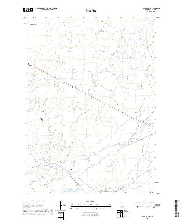 Arco Hills SE topographic map thumbnail