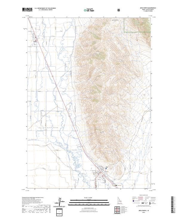 Arco North topographic map thumbnail