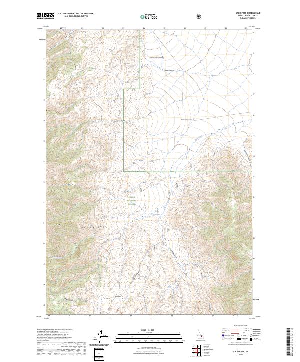 Arco Pass topographic map thumbnail