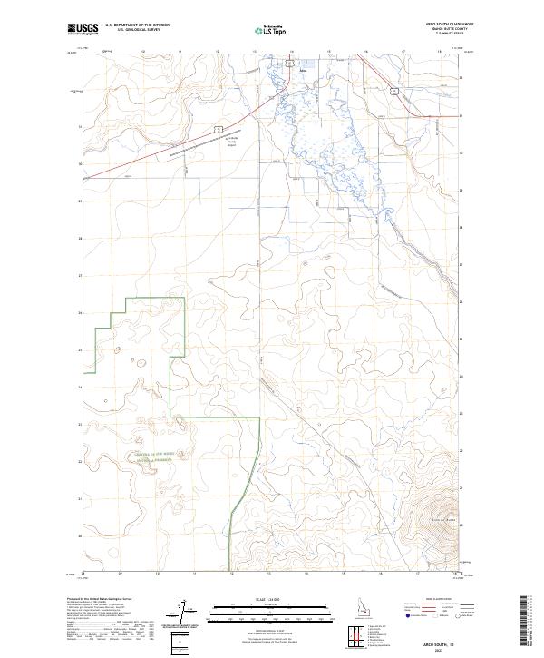 Arco South topographic map thumbnail