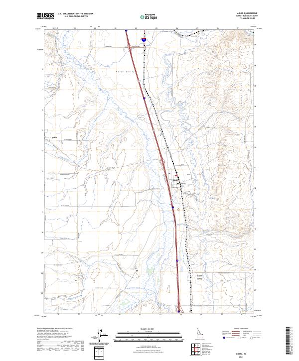 Arimo topographic map thumbnail