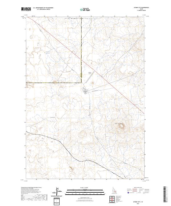 Atomic City topographic map thumbnail