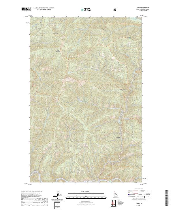 Avery topographic map thumbnail