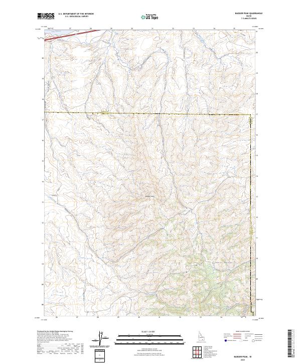 Badger Peak topographic map thumbnail
