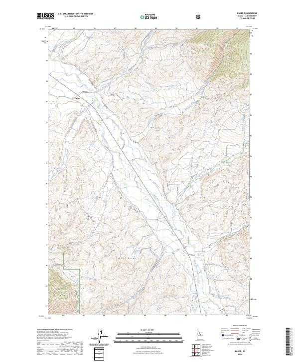 Baker topographic map thumbnail