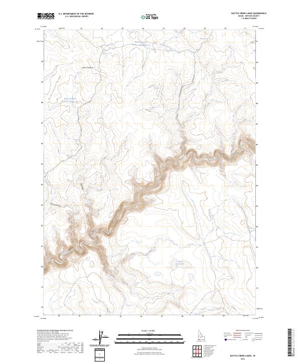 Battle Creek Lakes 2023 topographic map thumbnail