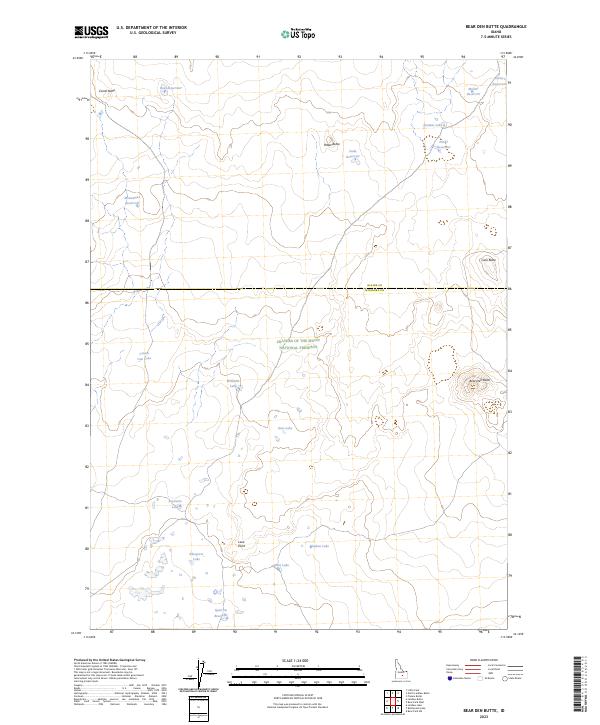Bear Den Butte topographic map thumbnail