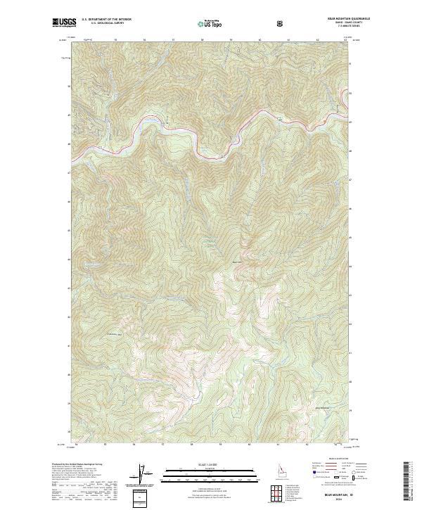 Bear Mountain topographic map thumbnail