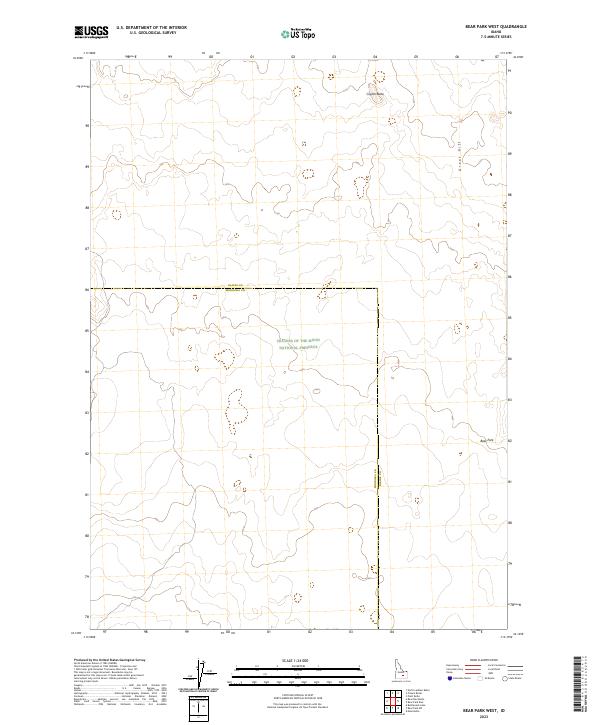 Bear Park West topographic map thumbnail