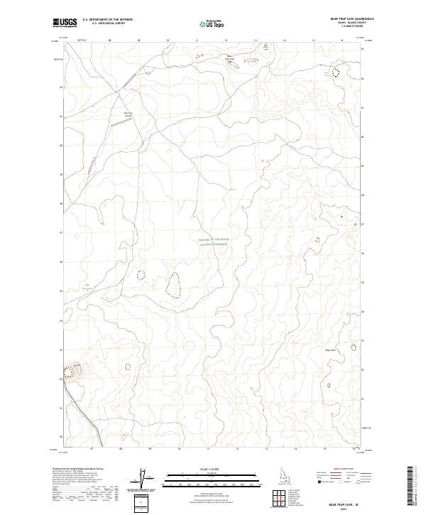 Bear Trap Cave topographic map thumbnail