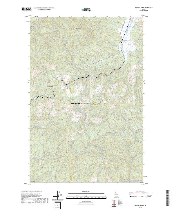 Bechtel Butte topographic map thumbnail