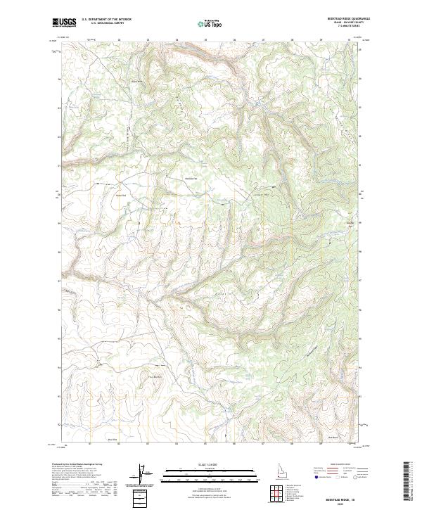 Bedstead Ridge 2023 topographic map thumbnail