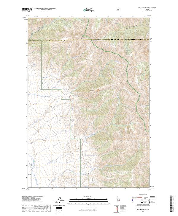 Bell Mountain topographic map thumbnail