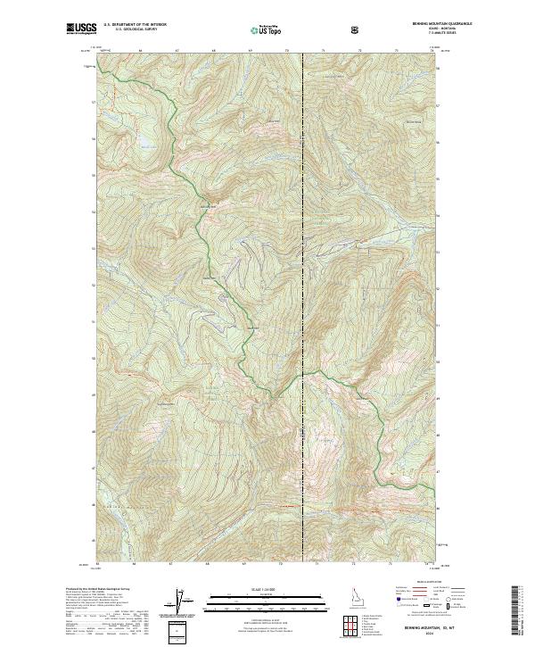 Benning Mountain topographic map thumbnail