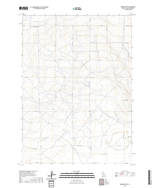 Berger Butte topographic map thumbnail