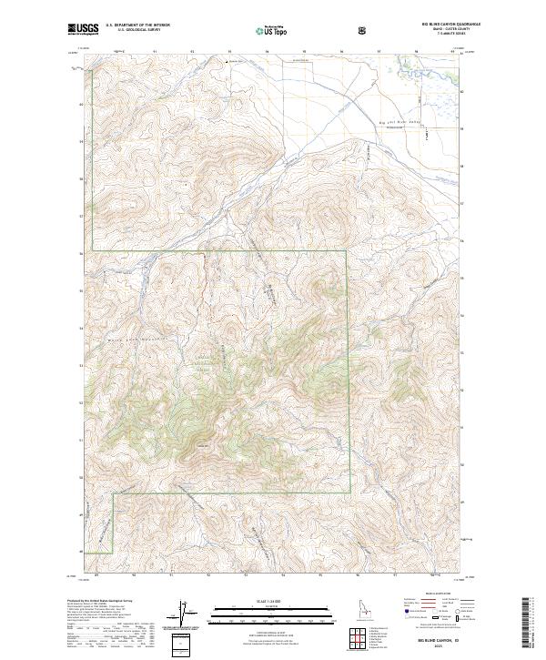 Big Blind Canyon topographic map thumbnail