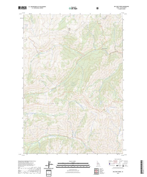 Big Chief Creek topographic map thumbnail