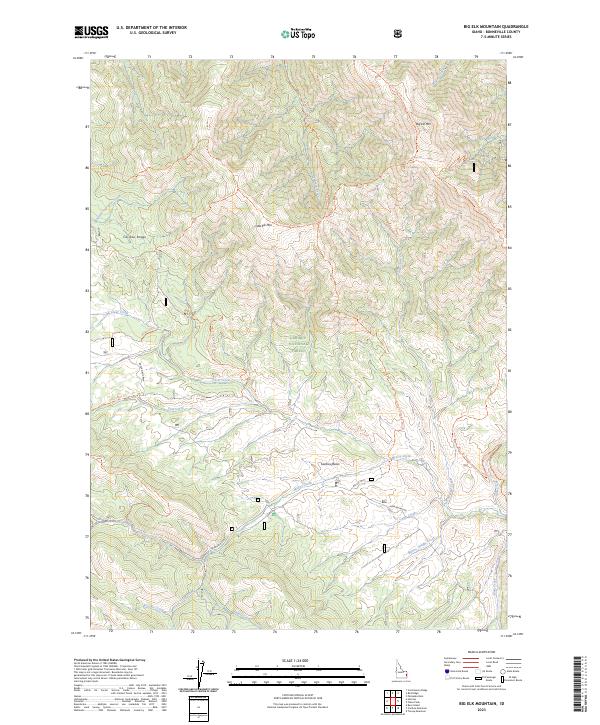 Big Elk Mountain topographic map thumbnail