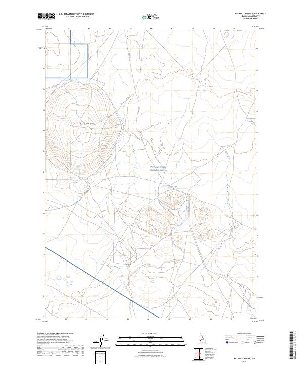 Big Foot Butte topographic map thumbnail