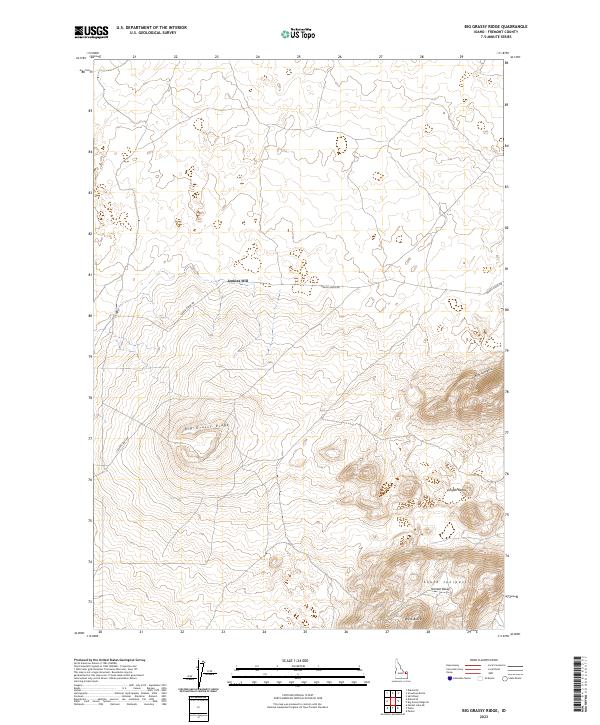 Big Grassy Ridge topographic map thumbnail