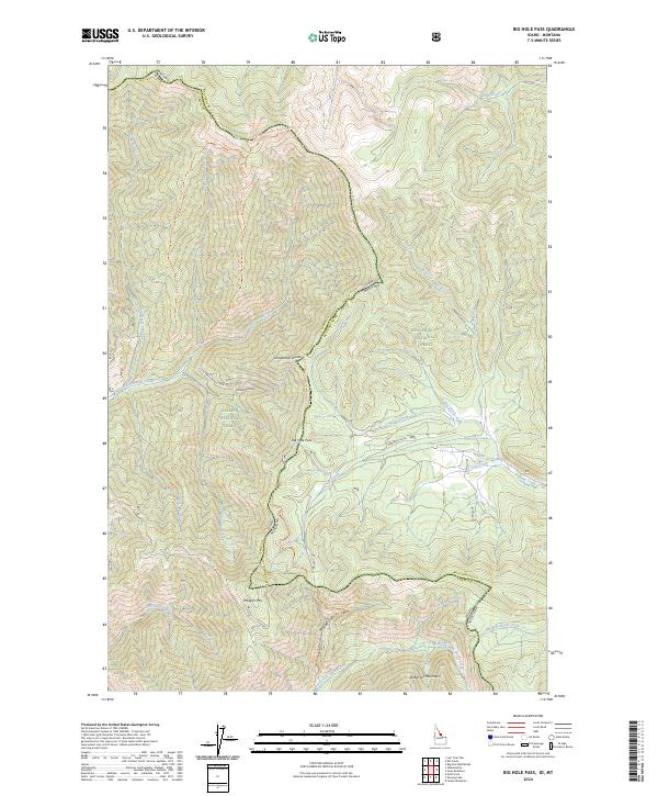 Big Hole Pass topographic map thumbnail