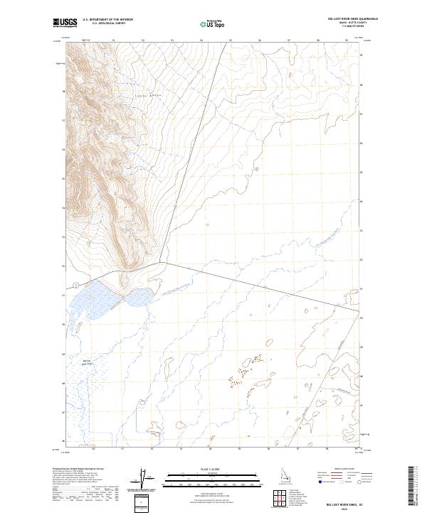 Big Lost River Sinks topographic map thumbnail