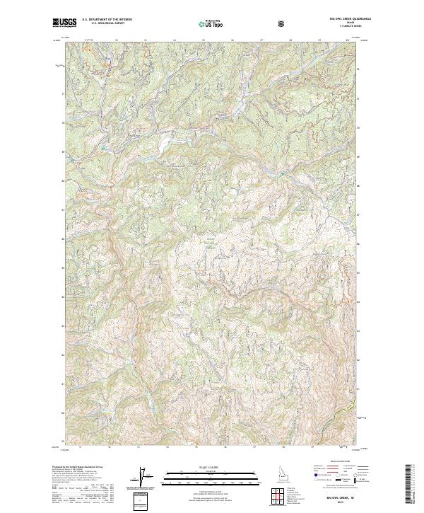 Big Owl Creek topographic map thumbnail