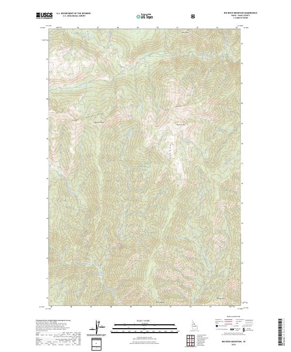 Big Rock Mountain topographic map thumbnail