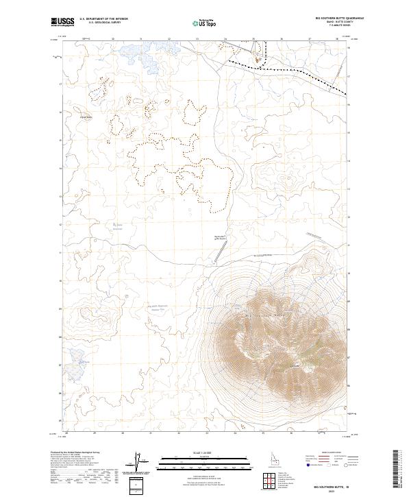Big Southern Butte topographic map thumbnail