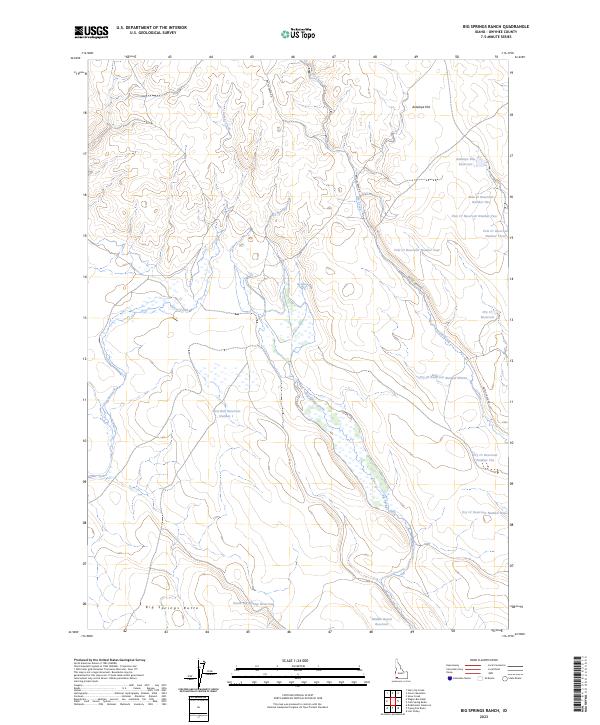Big Springs Ranch topographic map thumbnail