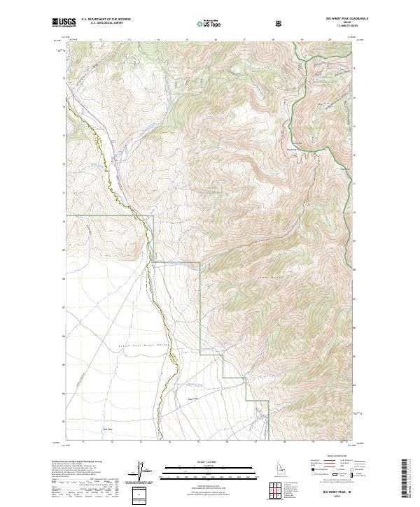 Big Windy Peak 2023 topographic map thumbnail