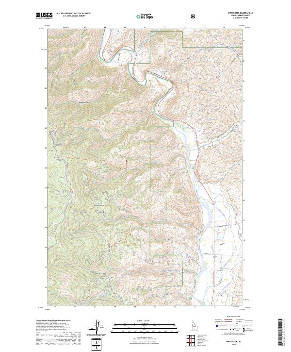 Bird Creek topographic map thumbnail