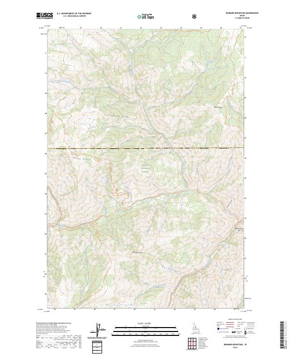 Bismark Mountain topographic map thumbnail