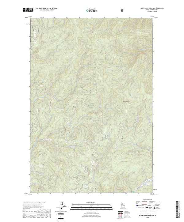 Black Hawk Mountain topographic map thumbnail