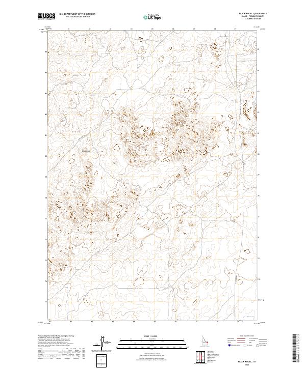 Black Knoll topographic map thumbnail