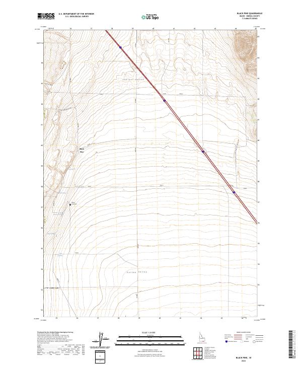 Black Pine topographic map thumbnail