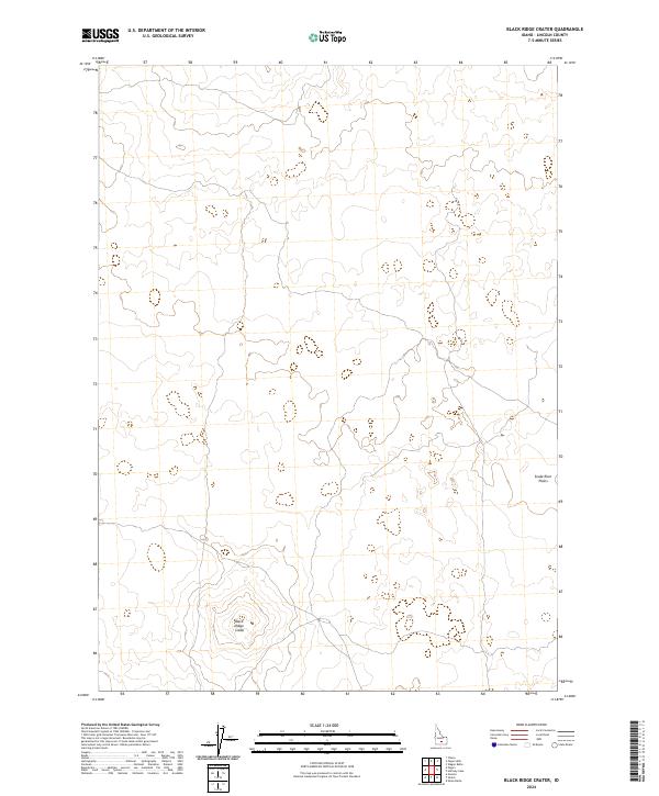 Black Ridge Crater topographic map thumbnail
