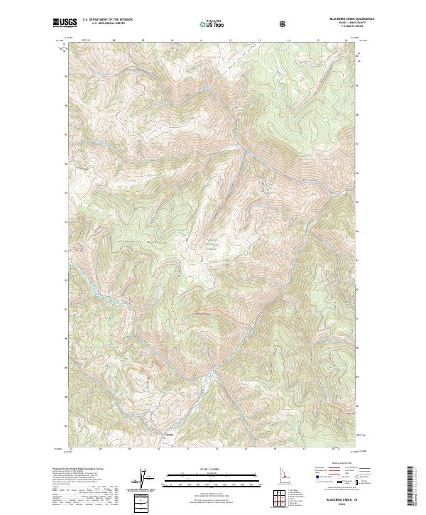 Blackbird Creek topographic map thumbnail