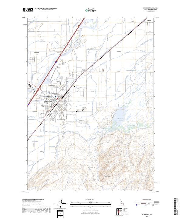 Blackfoot topographic map thumbnail
