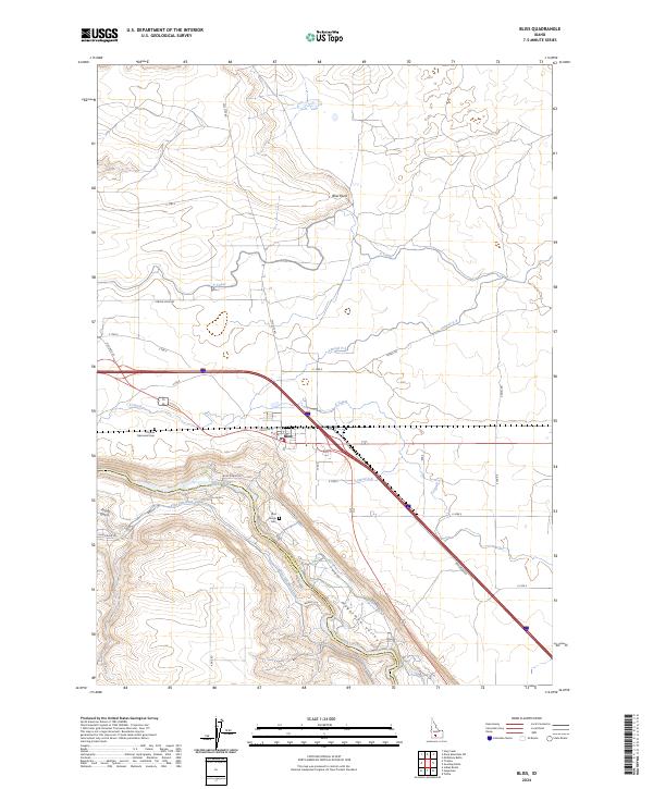 Bliss topographic map thumbnail