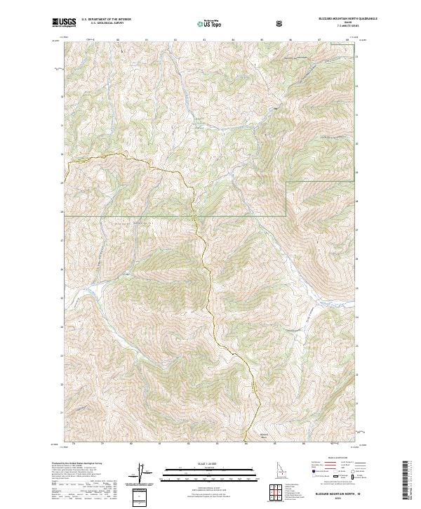 Blizzard Mountain North topographic map thumbnail