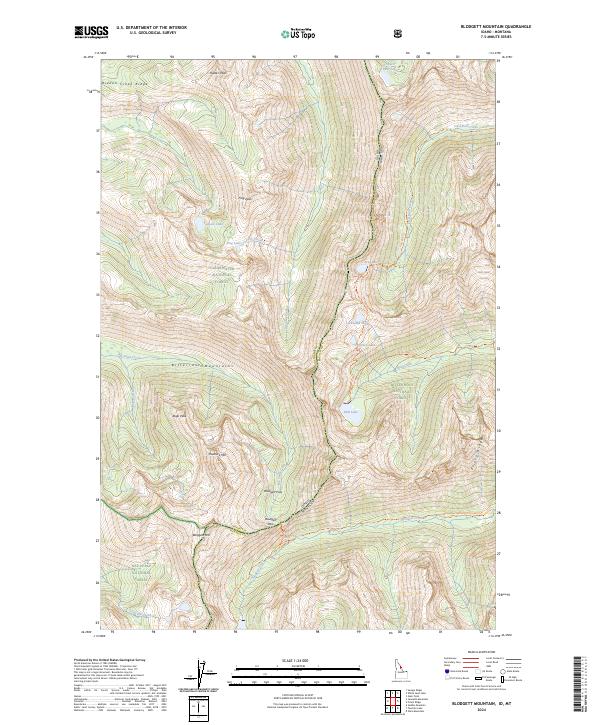 Blodgett Mountain topographic map thumbnail