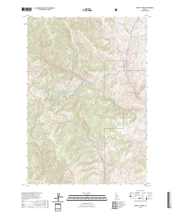 Blowfly Creek topographic map thumbnail