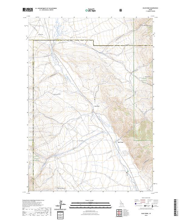 Blue Dome topographic map thumbnail