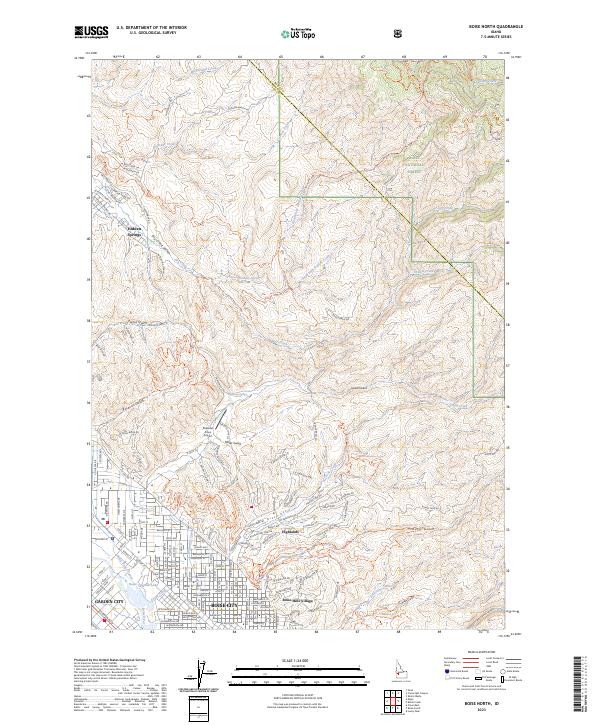 Boise North topographic map thumbnail