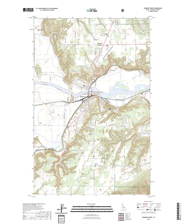 Bonners Ferry topographic map thumbnail