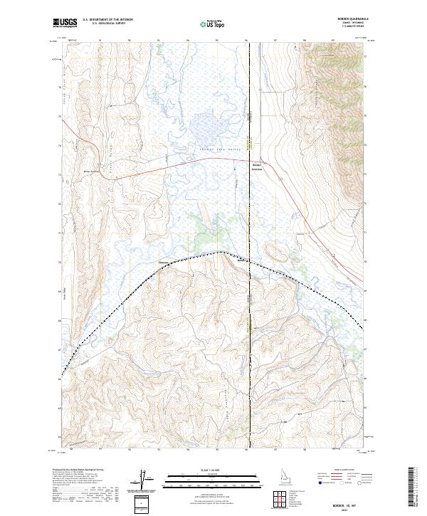 Border topographic map thumbnail